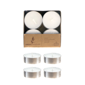 CGA061-W - 2.3" Diameter Mega Tea Light Candle -White (4pcs/box)