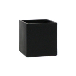 CSQ0303BK - Black Ceramic Square Cube - 3"