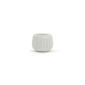 CUD2504WT Small White Ceramic Cactus Pot - 4" H (24 pcs)