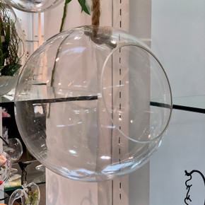 VRV0113 - Rope Hanging Glass Globe - 13"