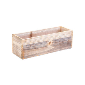 WBR1244WA - White Washed Wood Planter Long Box - 12"