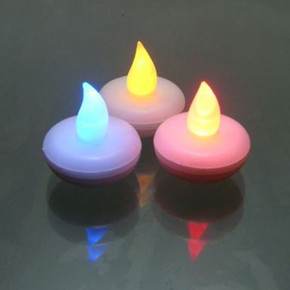 LED02RGB Small Round Floating LED Candle - RGB Color Changing (12pcs)