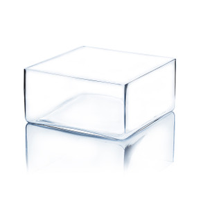 VBV0804 - Block Glass Vase - 8"x4"