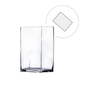 VBV3407 - Glass Block Vase - 3"W x 4"L x 7"H (12 pcs/case)