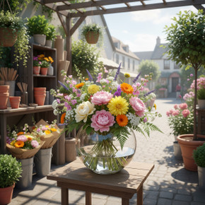 VBW1210 - Bubble Bowl Glass Vase - 12"x10"