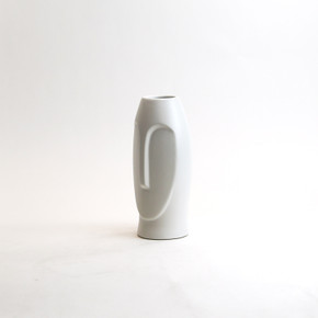 CFV9210WT - Small White Moai Vase - 9.25"