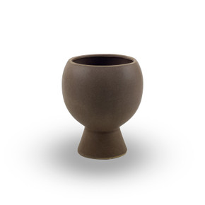 CUB3007DE - Desert Sand Ceramic Urn Vase - 5.7" x 7"