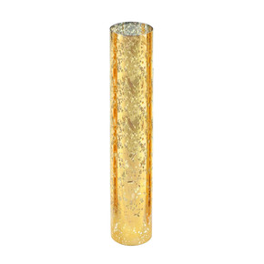 HST2514GS - Gold Speckled Glass Hurricane Candle Shade Chimney Tube [No Bottom] - 2.5" x 14"