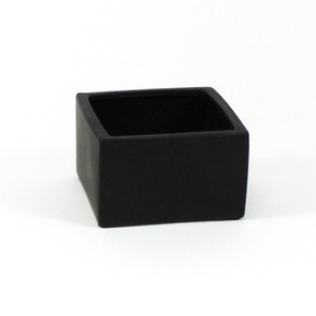 Short Square Ceramic Block Vase - 5.75" x 4"