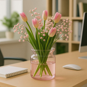 VMA6606PK - Pink Bridgerton Cinched Vase, Machine Blown - 6"