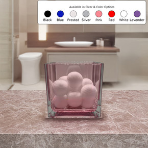 Everyday Cube Glass Vase / Candle Holder - 5" (Various Colors) Everyday Cube Glass Vase / Candle Holder - 5" (Various Colors)