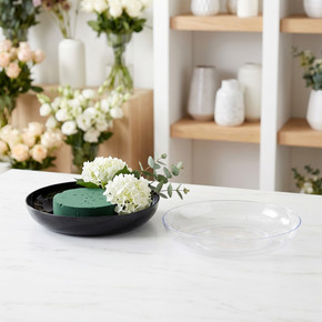 Plastic Floral Designer Dish - 9" (Various Colors)