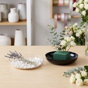 Plastic Floral Designer Dish - 6" (Various Colors)