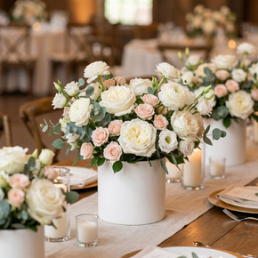 CYL7507WT - White Ceramic Cylinder Vase - 6.75"H