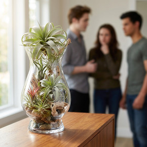 VMA1061 - Bella Vintage Floral Vase - 10.6"