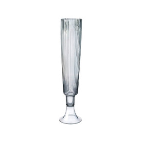 VTV3232 - Clear Fluted Trumpet Vase - 31.5"