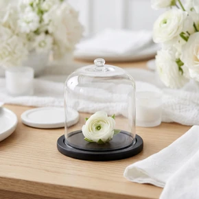 VDM0304BB - Small Glass Cloche with Base - 4.1"