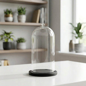 VDM0612BB - Extra Large Glass Cloche with Base - 12.2"
