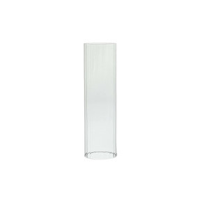 HSR0412 - Pleated/Ribbed Clear Glass Hurricane Candle Shade Chimney Tube  [No Bottom] - 4" x 12"