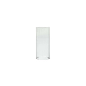 HSR0408 - Pleated/Ribbed Clear Glass Hurricane Candle Shade Chimney Tube  [No Bottom] - 4" x 8"