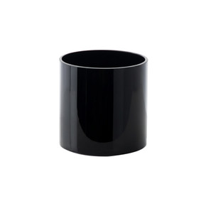 VCY0606BK - Black Glass Cylinder Vase - 6" x 6"