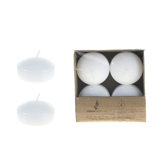 CGA063-W 2" Floating Disc Candles - White (4 pcs/box)