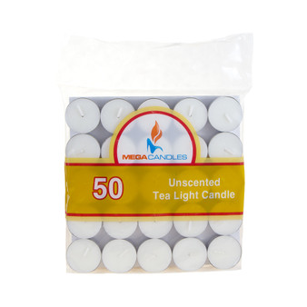 CGA082-W - 1.5" Tea Light Candle - White (Bag of 50 candles)