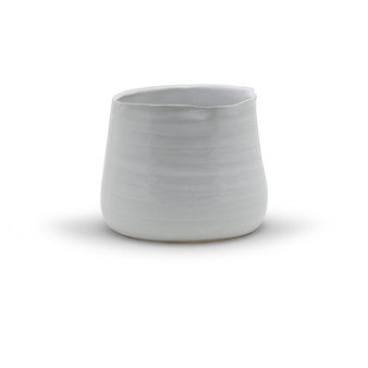 CUB6406WT Large White Bowl Pot - 5.7" H (6 pcs)