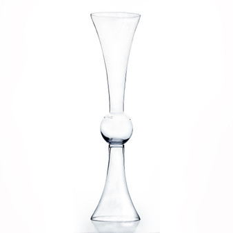 Clear Reversible Trumpet Vase - 6"x24" - (4 pcs) [VTV2124]