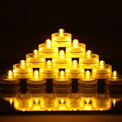 LED04AM Amber Submersible LED Decor Lights - Reusable