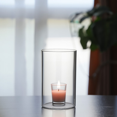 HST0610 - Clear Hurricane Candle Shade Chimney Tube  [No Bottom] - 6" x 10"
