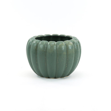 CPB2909PB - Extra Large Weathered Hunter Green Pumpkin Pot - 8.7" W x 6.4" H