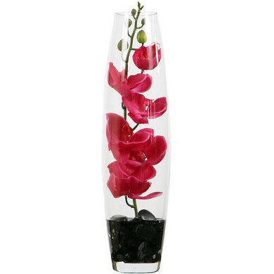 VFV0316 - Urn Bullet Glass Vase- 3"x16"