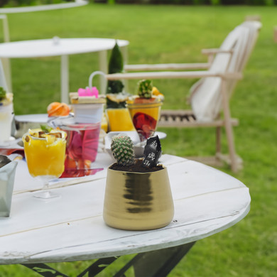 CUB6406GD - Large Gold Bowl Pot - 5.7" H