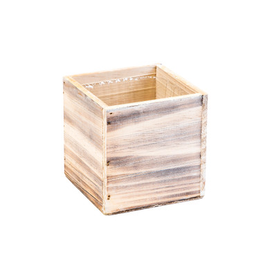 WCB0005WA - White Washed Wood Planter Box - 5"