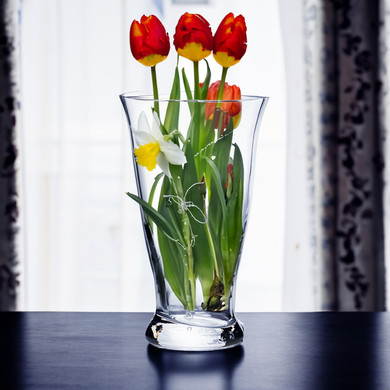 VTC1612 - Tapered Unique Floral Glass Vase - 12"