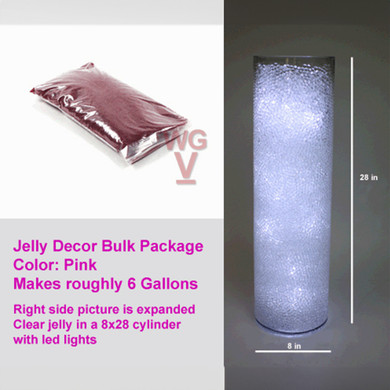 JDPK03 Jelly Decor -  Pink, Small Jelly  (1 LB Bulk Bag)