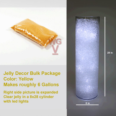 JDYL03 Jelly Decor -  Yellow, Small Jelly  (1 LB Bulk Bag)