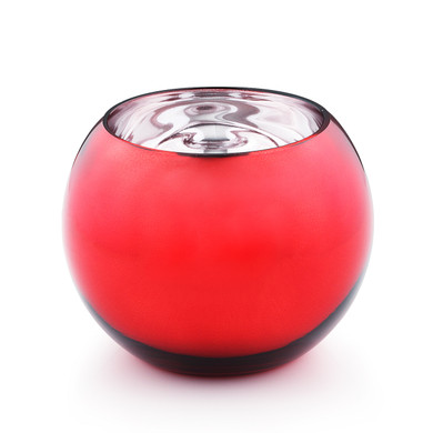 VBW0008RD - Metallic Red Bubble Bowl Vase - 8"
