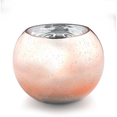 VBW0008RGS - Speckled Rose Gold Bubble Bowl Vase - 8"