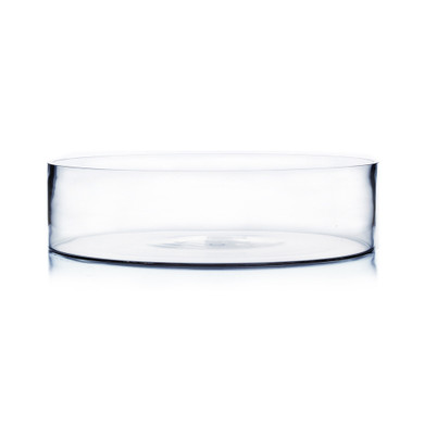 VCY1504 - Large Wide Pan Cylinder Glass Vase - 15" x 4"