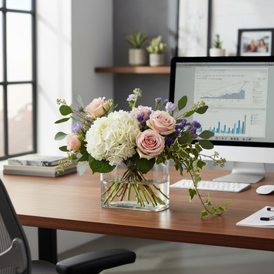 VBR7308 - Round Corner Rectangular Block Vase - 3" x 7" x 8"H (12 pcs/case)