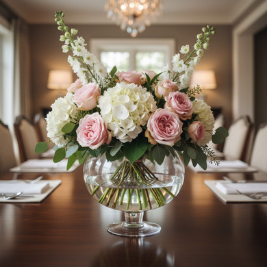 VBW0909 - Bowl Glass Vase with Stem - 9"x9"