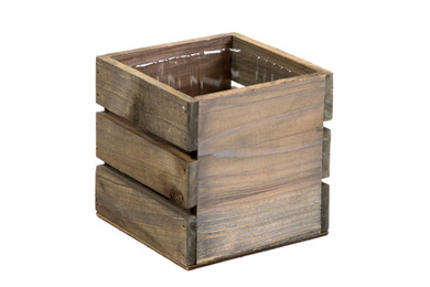 WCB0006RC - Rustic Wood Wine Crate Box - 6"