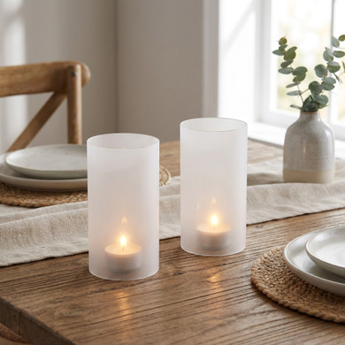 HST0306FR - Frosted Glass Hurricane Candle Shade Chimney Tube [No Bottom] - 3" x 6"