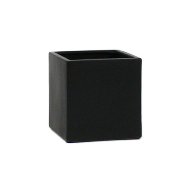 Ceramic Cube Vase - 3.75"H (Various Colors)