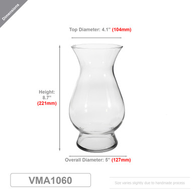 VMA1060 - Bella Vintage Floral Vase - 8.7"