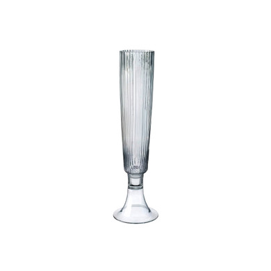 VTV3226 - Clear Fluted Trumpet Vase - 25.75"