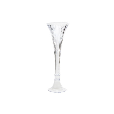 VTV3320 - Flare Fluted Clarinet Trumpet Vase - 19.75"