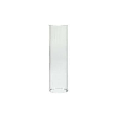 HSR0412 - Pleated/Ribbed Clear Glass Hurricane Candle Shade Chimney Tube  [No Bottom] - 4" x 12"